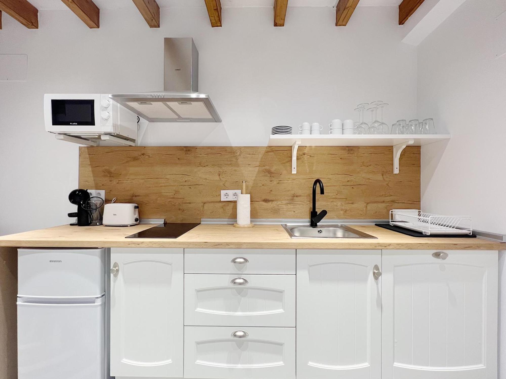Apartamento Encantador Vigas De Madera